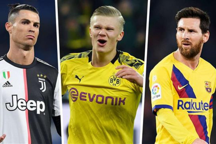 تواضع الوحش هالاند  في  رده على المقارنة مع ميسي ورونالدو