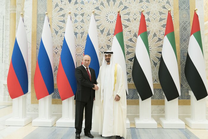 استقبال بوتين في الكريملين محمد بن زايد